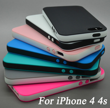 Dual Color Rubber Soft Silicone Gel TPU Case For iPhone 4s 4 s iPhone4 Cases Phone Protective cover skin capa funda B2547 2024 - buy cheap