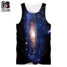 OGKB Harajuku Tank Tops Men Sleeveless Vest Galaxy Space 3d Print Boy Bodybuliding Undershirt Fashion Tanktop Singlet 2024 - buy cheap