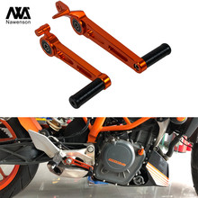 Pedal de freio para motocicleta, laranja, alavanca de mudança de marcha traseira, conjunto cnc, biqueira, ktm duke 390, 2017, 2018, 2019 2024 - compre barato