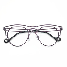 Belight Optical New Arrival Metal Glasses Frame Men Gemotry Cutout Design Prescription Eyeglasses Retro Frame Eyewear 038 2024 - buy cheap