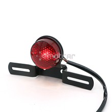 1pcs Motorcycle Black Metal Rear License Brake Tail Light Stop Light Universal for Harley Chopper Bobber Custom Honda Yamaha 2024 - buy cheap