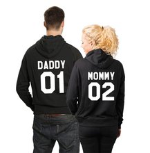 Daddy 01 Mommy 02 tumblr hipster hoodies matching couple Sweatshirt family harajuku tops halloween Graphic Pullover Drop Ship 2024 - buy cheap