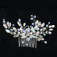 Trendy Big Crystal Hair Comb Clips Silver Color Wedding Women Hair Accessories Bridal Headpiece Tiara Hair Jewelry Pageant Gifts 2024 - buy cheap