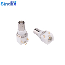 Sindax BNC RF Connectors BNC Female Nut Bulkhead Right Angle PCB Mount RF Connector 10pcs/lot 2024 - buy cheap