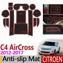 Anti-Slip Gate Slot Mat Rubber Coaster for Citroen C4 AirCross 2012 2013 2014 2015 2016 2017 Accessories Car Sticker 14PCS 2024 - buy cheap