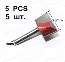 6mm * 25mm, Freeshipping CNC máquina de carburo sólido molino final, broca de enrutador de inserción de carpintería de acero de tungsteno, herramienta de madera, cortador de fresado 2024 - compra barato