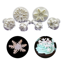 3Pcs/Set Snowflake Fondant Cake Decorating Tools Plunger Sugarcraft Cutter Mold Tools Christmas Xmas Gift Cake Decorating Tools 2024 - buy cheap