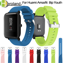 20mm Silicone wrist Strap Watchband for Huami Amazfit Bip Youth Lite Band for xiaomi huami amazfit Bip BIT PACE Lite Youth Strap 2024 - buy cheap