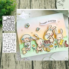 Sheep and rabbit Metal Cutting Dies Stamps Stencil for DIY Scrapbooking Photo Album  Decorative Craft Die 2024 - buy cheap