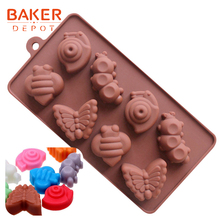 Molde de silicona con forma de abeja para hornear pasteles, moldes de insectos, Caracol, gelatina, caramelo, molde de mariposa DIY para jabón de chocolate, molde para pastelería de galleta 2024 - compra barato