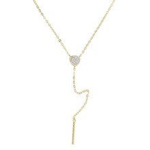 2022 Simple Classic Jewelry Design Long Chain OL LADY Design Sexy Lariat Y Necklace With CZ 2024 - buy cheap