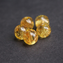 10pcs/lot 12mm Lampwork Glass Beads  Glass Luminous Beads Gold Color With Shinning Sand   for  earring necklace making 2024 - buy cheap