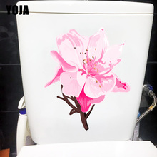 YOJA 17,5X21 CM dibujos animados Rosa flor de cerezo chica dormitorio decoración de la pared calcomanía linda flor inodoro pegatina T1-1913 2024 - compra barato