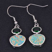 Wholesale & Retail Fashion Fine Green Fire Opal Earrings 925 Sterling Sliver Jewelry For Women EAL152502 2024 - buy cheap