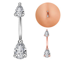 Piercing de cristal para el ombligo, Piercing Sexy para el ombligo, joyería para el cuerpo, 1 unidad 2024 - compra barato