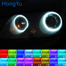 Latest Headlight Multi-color RGB LED Angel Eyes Halo Ring Eye DRL RF Remote Control for Volkswagen Touran 2004-2007 Accessories 2024 - buy cheap