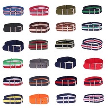 10pcs Wholesale Lot Stripe Retro 16 mm Strong Military Army nato fabric Nylon Watch Woven Strap Band Buckle belt 16mm watchbands 2024 - buy cheap