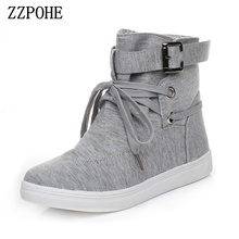 ZZPOHE Spring and Autumn women's boots new shoes ankle boots brand canvas shoes lace casual shoes free shipping 2024 - buy cheap