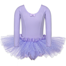 Venda quente Manga Comprida Leotard Ballet Tutu Skate Partido Mostrar Vestido de Fadas para 2-7Y Meninas Vestido da Dança Dancewear Atacado 2024 - compre barato