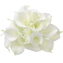 20 Pcs Artificial Latex Calla Lily Flower Beautiful Bouquet Home Wedding Bridal Decor 2024 - buy cheap