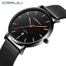 Relogio Masculino CRRJU Fashion Mens Watches Top Luxury Blue Waterproof Watches UltraThin Casual Quartz Watch Men Sports Clock 2024 - buy cheap