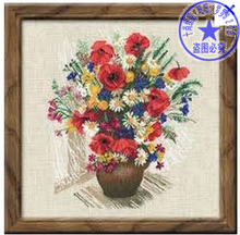 popular Top Quality counted cross stitch kit flowers daisy and poppy red flower Riolis 999 2024 - buy cheap