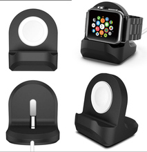 Estação de suporte para carregamento em silicone, para apple watch series 1/2/3 42mm 38mm, cabo de carregador 2024 - compre barato