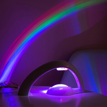Lámpara proyectora arcoíris para decoración del hogar, luz LED colorida de noche, novedad, cielo romántico, luz arcoíris para dormitorio, regalos de cumpleaños 2024 - compra barato