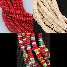 Free shipping Women Fashion Jewelry 3x6mm MultciolorHowlite Howlite Abacus Loose Beads 15.5" FG6191 2024 - buy cheap