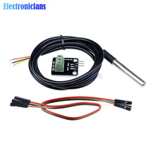 Kit de Sensor de temperatura DS18B20, Cable Digital de 100CM, resistente al agua, adaptador de Terminal de sonda de acero inoxidable para Arduino 2024 - compra barato