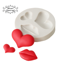 Yueyue Sugarcraft Lips heart  cake decorating tool gumpaste sugar mold fondant silicone cake mold 2024 - buy cheap