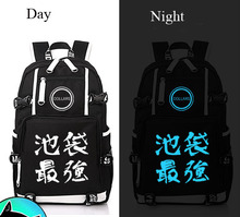 Mochila de lona de Anime Durarara, bolsa de viaje escolar luminosa, para cosplay, DRRR, Ikebukuro 2024 - compra barato