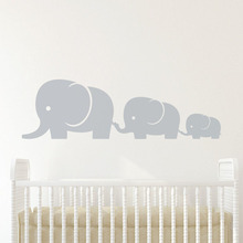 Elephant Family Baby Room Wall Decal Vinyl Wall Stickers For Living Room Bedroom Nursery Removable Mural Home Decoration S049 2024 - buy cheap