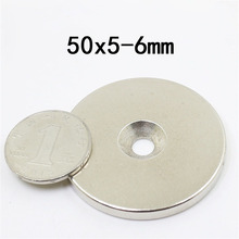 1 pcs N35 Super Strong Rodada de Neodímio Escareados Ring Magnets 50mm x 5mm Hole: 6mm Rare Earth Neodímio ma 2024 - compre barato