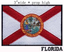 Florida Flag 3" wide embroidery patch  for mass effect/fabric applique/badge for fashion 2024 - buy cheap