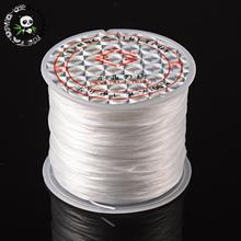 Elastic Fibre Wire, Dyed, Clear, 0.8mm, 60m/roll 2024 - buy cheap
