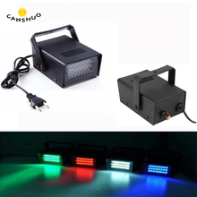 Mini 3w 24 luzes estroboscópicas led luz de palco discoteca festa clube estroboscópio entretenimento doméstico efeitos de iluminação de palco eu/us plug 2024 - compre barato