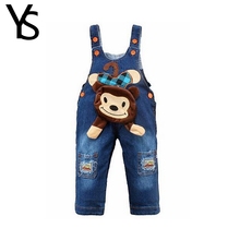 Chumhey 1-3T Infant Baby Girls/Boys Denim Overalls Jeans Rompers Monkey Animal Baby Clothes Toddler Jumpsuit 2024 - buy cheap