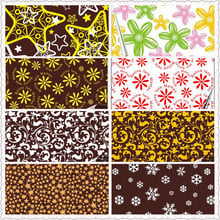 10 hojas de papel de transferencia de Chocolate/hoja de molde para hornear/Decoración de pasteles 2024 - compra barato