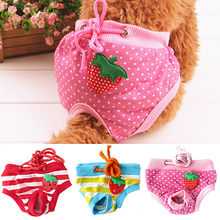 TINGHAO Female Pet Dog Panty Brief Bitch In Season Sanitary Pants Short Pant Striped Diaper Underwear Wholesale 2024 - buy cheap