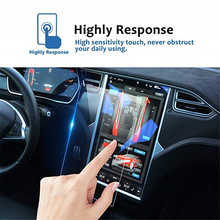 Car Navigation Touch Screen Tempered Glass Protector 17 Inch Center Control Touchscreen Protect Film for Tesla Model X Model S 2024 - buy cheap