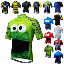 Weimostar Top Green Cycling Jersey Funny Men's Cookie Bicycle Cycling Clothing Maillot Ciclismo Breathable MTB Bike Jersey Shirt 2024 - buy cheap