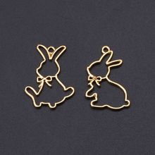 2Pcs Friend Rabbits Resin Frame Open Bezels Setting Blank Pendant Jewelry Making 2024 - buy cheap