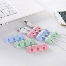 2019 New Arrival 3Pcs Cable Winder Earphone Cable Organizer Wire Storage Silicon Charger Holder Clips Cable winder 2024 - buy cheap