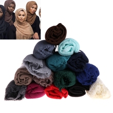 Women Islam Maxi Crinkle Cloud Hijab Scarf Shawl Muslim Long Shawl Stole Wrap 2024 - buy cheap