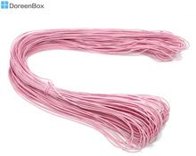 Doreen Box Lovely 80M Wholesale Pink Waxed Cotton Necklace Cord 1mm (B06711) 2024 - buy cheap