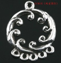 OMH wholesale jewelry Free shipping 6pcs tibetan silver pendants earring connectors Drop Earrings 32x23mm EH320 2024 - buy cheap