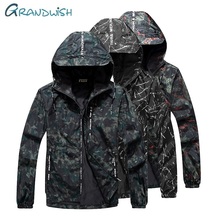 Grandwish/мужская куртка с капюшоном для мужчин в стиле хип-хоп Slim Fit с камуфляжным принтом пилот куртка размера плюс 9XL мужская верхняя одежда с Минни Маус ZA116 2024 - купить недорого