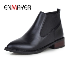 ENMAYER, nuevas botas de moda para mujer, clásicas, puntiagudas, con correa en el tobillo, para mujer, talla grande 34-43 ZYL230 2024 - compra barato