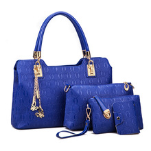 luxury handbags women bags designer 4 pce/set Woman Bag Brand Shoulder Bags for women 2021 wallet Fashion Handbag bolsa feminina 2024 - buy cheap